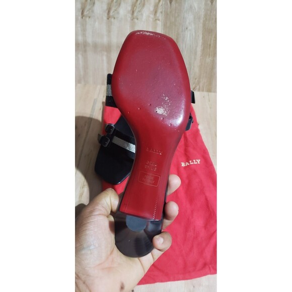 Bally Women’s Beautiful Jekel Brown Slip On Stiletto Heel Sandals Size 8.5 EU 39 - Picture 3 of 8